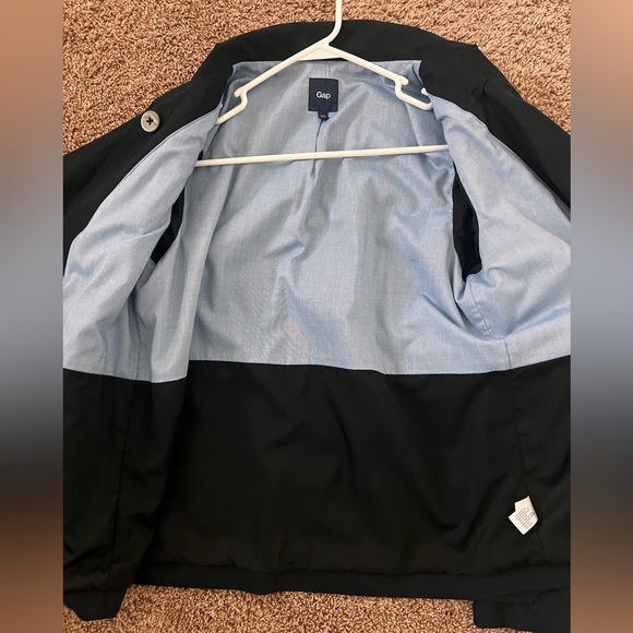 GAP Navy Blue and Short Trench Coat - Picture 5 of 6